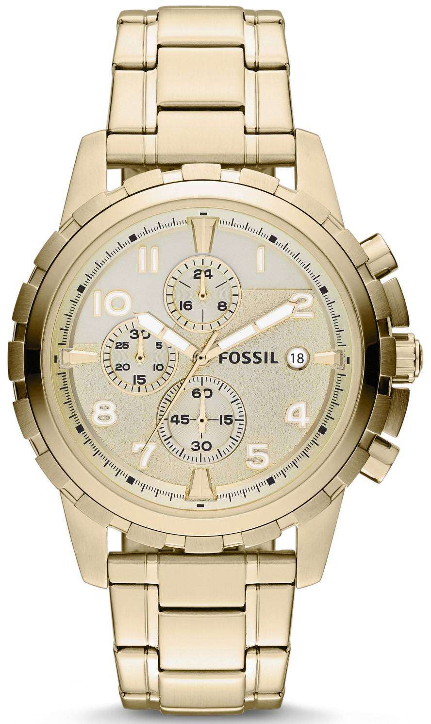 Dean Chronograph Gold Tone Stainless Steel Watch