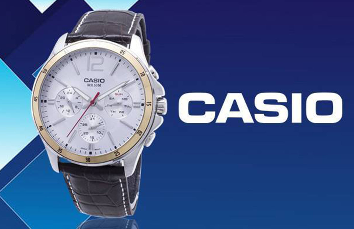 Casio Enticer MTP-1374L-7AV MTP1374L-7AV Chronograph Analog Men’s Watch