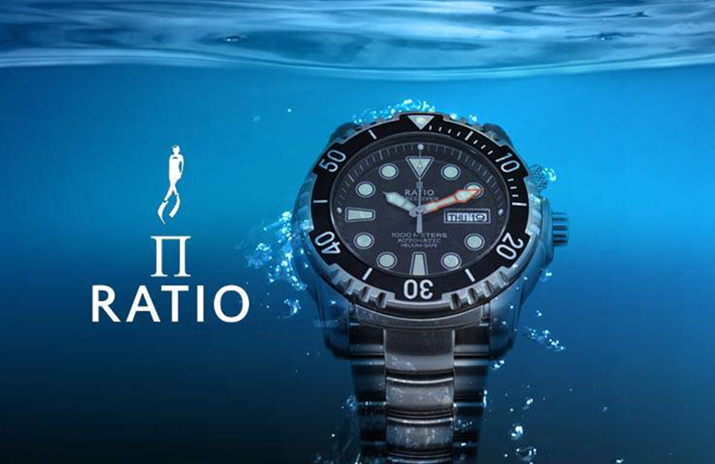 Ratio II FreeDiver Helium-Safe 1000M Automatic 1068HA96-34VA-01 Men’s Watch