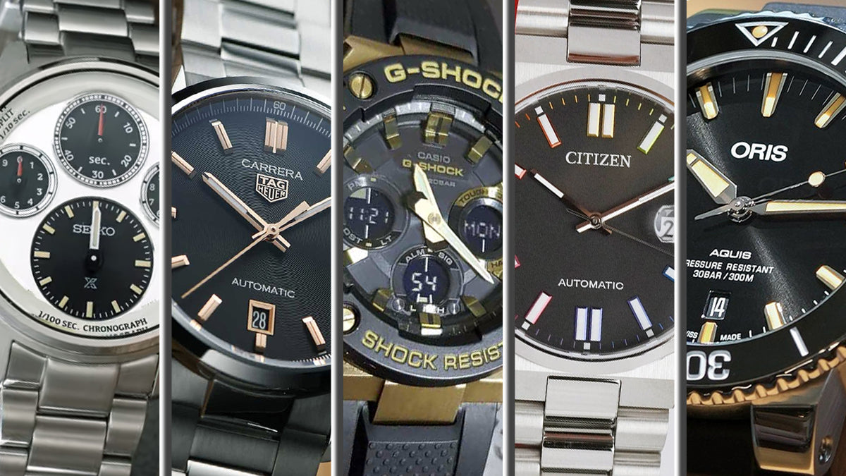Seiko, Casio, Oris, Tag Heuer, Citizen