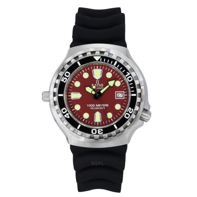 Ratio FreeDiver Version 02 Helium Safe 1000M Sapphire Quartz Red Dial 1038EF102V-RED-V02 Men's Watch