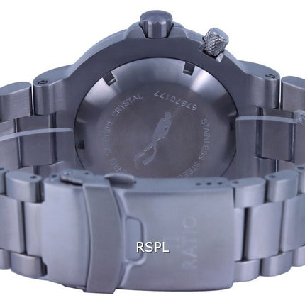 Ratio FreeDiver Red Dial Stainless Steel Quartz 1050HA93-02V-RED 1000M Men's Watch