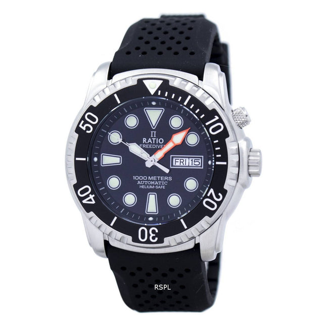 Ratio Free Diver Helium-Safe 1000M Sapphire Automatic 1068HA90-34VA-00 Men's Watch
