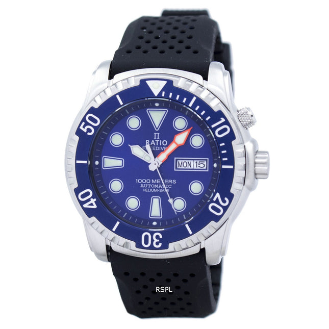 Ratio Free Diver Helium-Safe 1000M Sapphire Automatic 1068HA90-34VA-01 Men's Watch