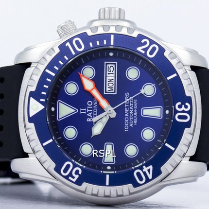 Ratio Free Diver Helium-Safe 1000M Sapphire Automatic 1068HA90-34VA-01 Men's Watch