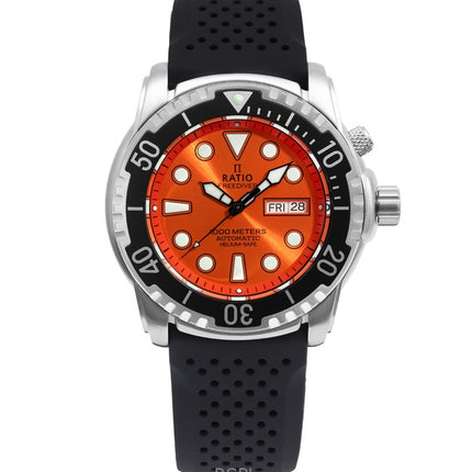 Ratio FreeDiver Helium-Safe 1000M Sapphire Automatic 1068HA90-34VA-ORG Men's Watch
