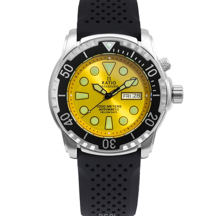 Ratio FreeDiver Helium-Safe 1000M Sapphire Automatic 1068HA90-34VA-YLW Men's Watch