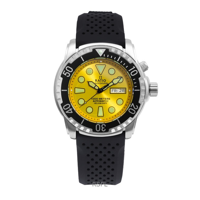 Ratio FreeDiver Helium-Safe 1000M Sapphire Automatic 1068HA90-34VA-YLW Men's Watch