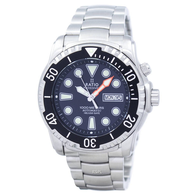 Ratio Free Diver Helium-Safe 1000M Sapphire Automatic 1068HA96-34VA-00 Men's Watch