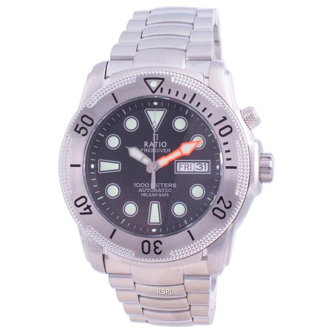 Ratio Free Diver Helium-Safe Automatic 1068MD96-34VA-BLK 1000M Men's Watch