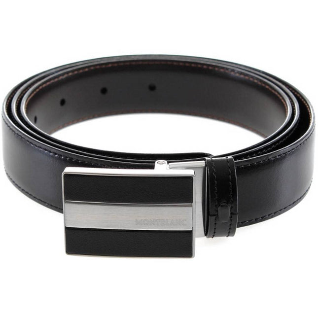 Montblanc 112962 Meisterstuck Reversible Black/Brown Men's Leather Belt
