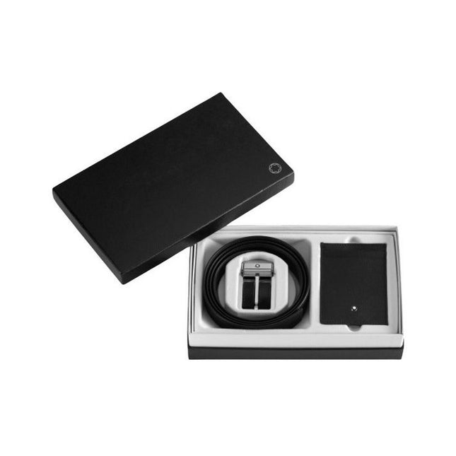 Montblanc Black 118766 Men's Leather Belt