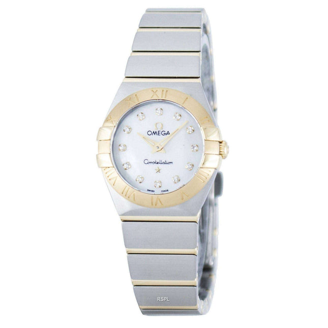 Omega Constellation Quartz Diamond Accent Power Reserve 123.20.24.60.55.002 Women's Watch
