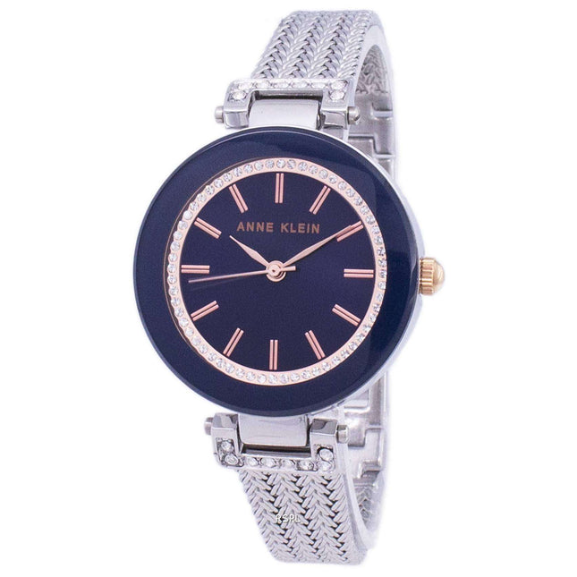 Anne Klein Quartz Diamond Accent 1907NVRT Women's Watch