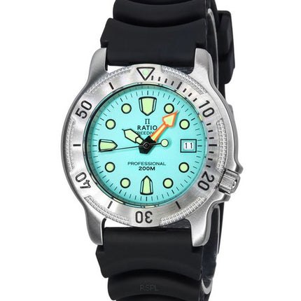 Ratio FreeDiver Professional Sapphire Ice Blue Dial Quartz 22AD202-IBLU 200M Men's Watch