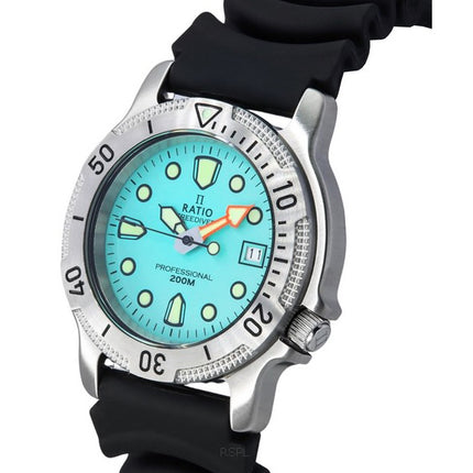 Ratio FreeDiver Professional Sapphire Ice Blue Dial Quartz 22AD202-IBLU 200M Men's Watch