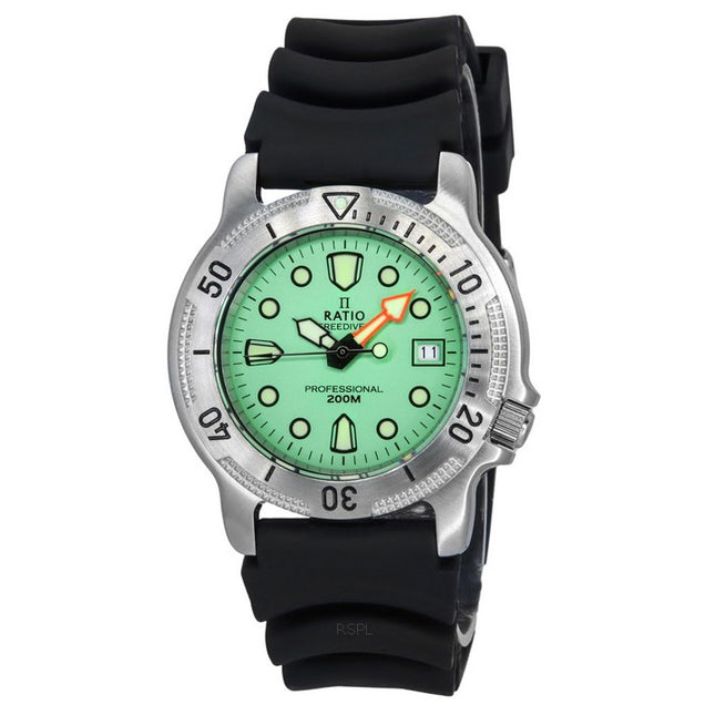 Ratio FreeDiver Professional Sapphire Mint Green Dial Quartz 22AD202-MGRN 200M Men's Watch
