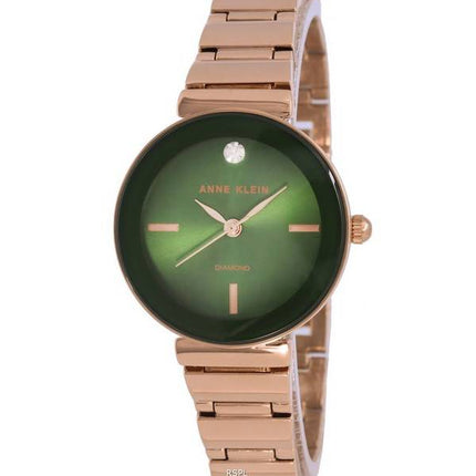 Anne Klein Diamond Accent Green Dial Quartz 2434GNRG Women's Watch