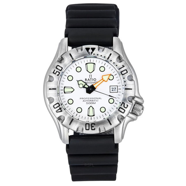 Ratio FreeDiver Professional 500M Sapphire White Dial Automatic 32BJ202A-WHT Men's Watch