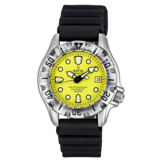 Ratio FreeDiver Professional 500M Sapphire Yellow Dial Automatic 32BJ202A-YLW Men's Watch