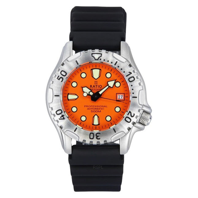 Ratio FreeDiver Professional 500M Sapphire Orange Dial Automatic 32GS202A-ORG Men's Watch