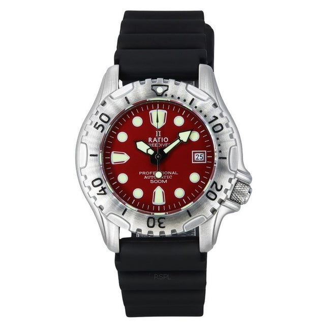 Ratio FreeDiver Professional 500M Sapphire Red Dial Automatic 32GS202A-RED Men's Watch