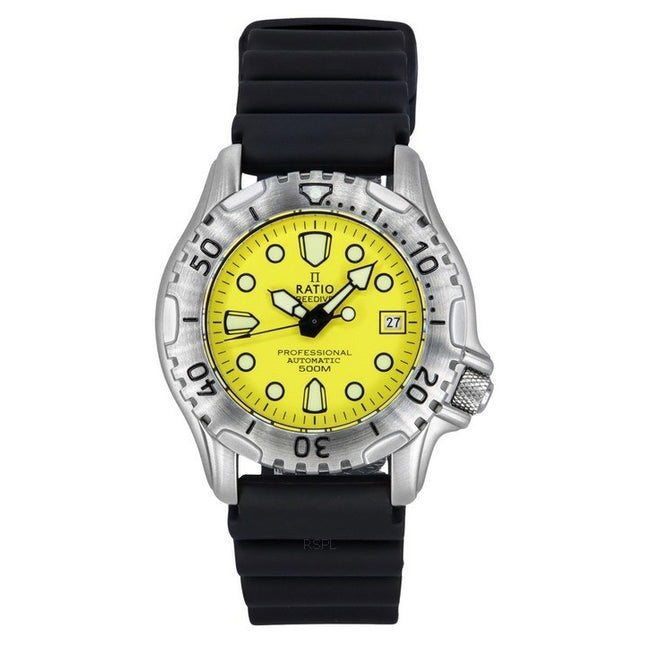 Ratio FreeDiver Professional 500M Sapphire Yellow Dial Automatic 32GS202A-YLW Men's Watch
