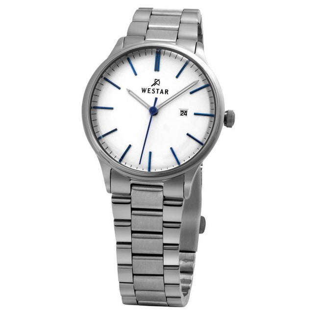 Westar Profile Stainless Steel White Dial Quartz 40182STN407 Women's Watch