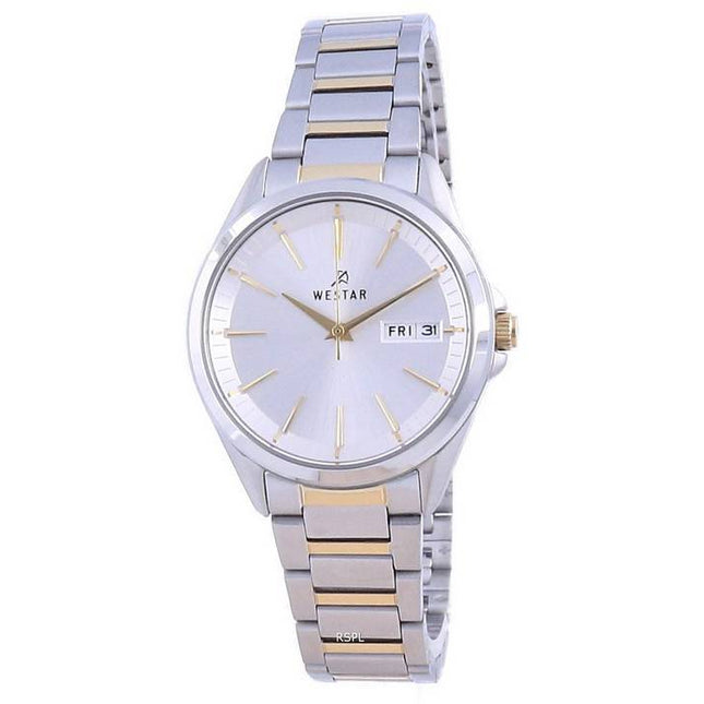Westar Silver Dial Two Tone Stainless Steel Quartz 40212 CBN 107 Women's Watch