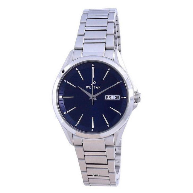 Westar Blue Dial Stainless Steel Quartz 40212 STN 104 Women's Watch