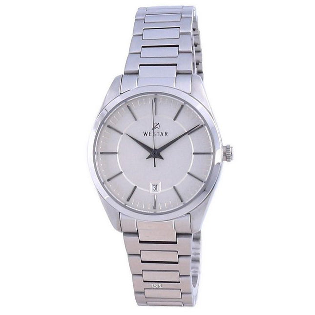 Westar Champagne Dial Stainless Steel Quartz 40213 STN 102 Women's Watch