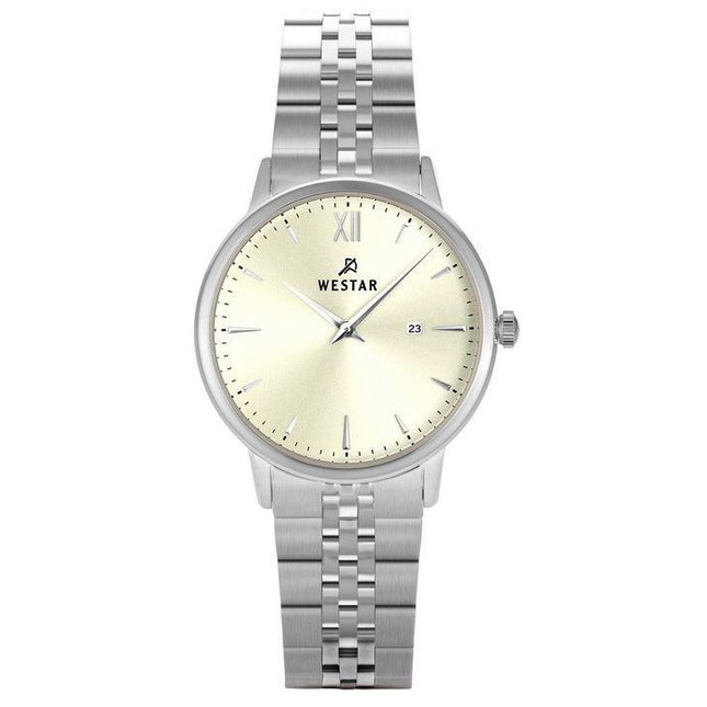 Westar Profile Stainless Steel Light Champagne Dial Quartz 40215STN102 Women's Watch