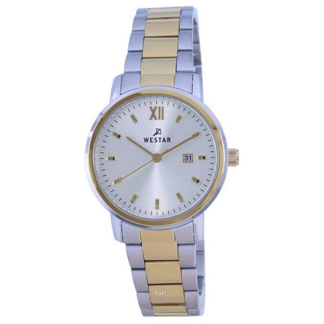 Westar Silver Dial Two Tone Stainless Steel Quartz 40245 CBN 102 Women's Watch
