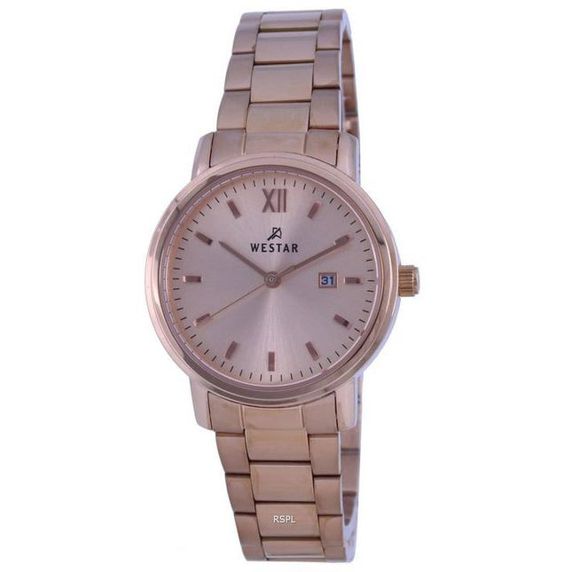 Westar Rose Gold Tone Stainless Steel Quartz 40245PPN609 Women's Watch