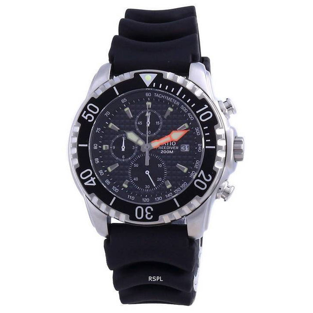 Ratio 200M Diver Quartz Chronograph Sapphire 48HA90-17-CHR-BLK Men's Watch