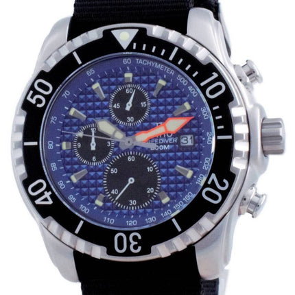 Ratio Free Diver Chronograph Nylon Quartz Diver's 48HA90-17-CHR-BLU-var-NATO4 200M Men's Watch