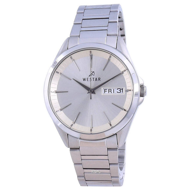 Westar Champagne Dial Stainless Steel Quartz 50212 STN 102 Men's Watch