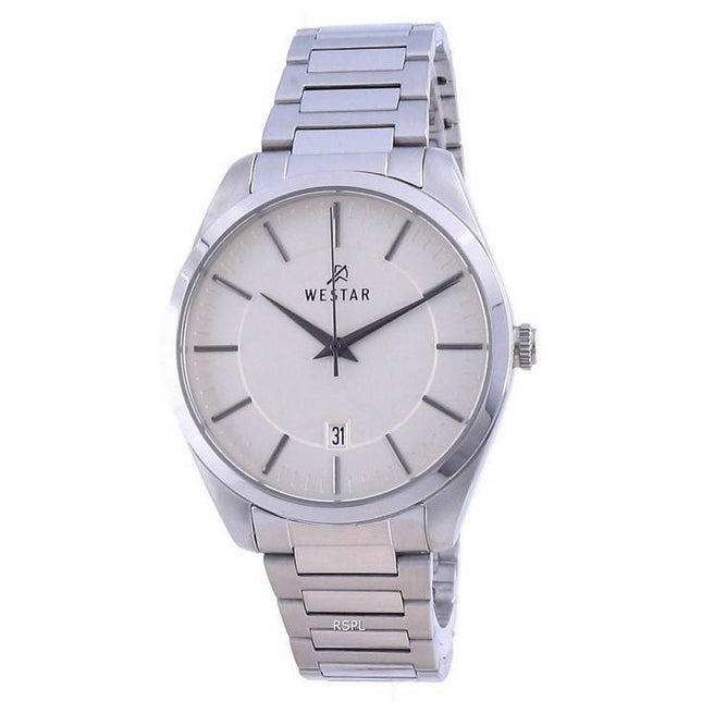 Westar Champagne Dial Stainless Steel Quartz 50213 STN 102 Men's Watch