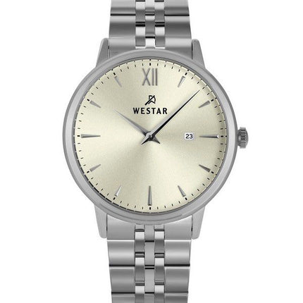 Westar Profile Stainless Steel Light Champagne Dial Quartz 50215STN102 Men's Watch