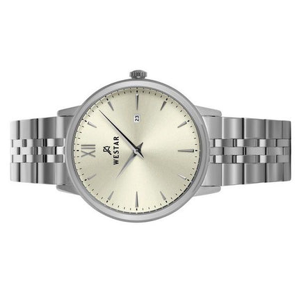 Westar Profile Stainless Steel Light Champagne Dial Quartz 50215STN102 Men's Watch