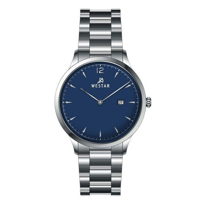 Westar Profile Stainless Steel Blue Dial Quartz 50218STN104 Men's Watch