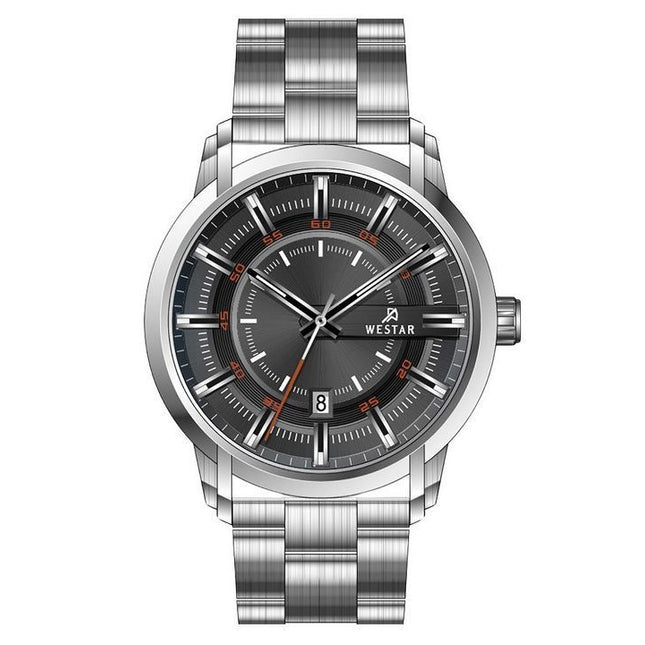 Westar Profile Stainless Steel Black Dial Quartz 50229STN803 Men's Watch