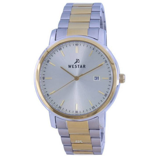 Westar Silver Dial Two Tone Stainless Steel Quartz 50243 CBN 102 Men's Watch