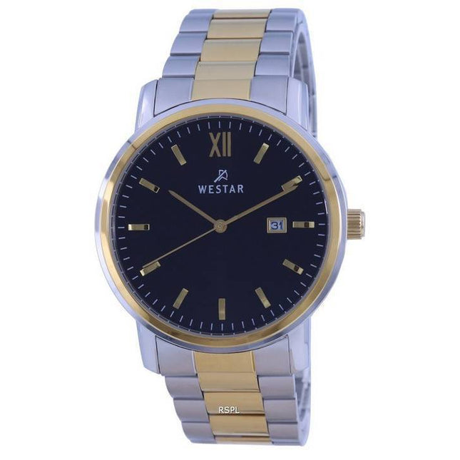 Westar Black Two Tone Stainless Steel Quartz 50245 CBN 103 Men's Watch