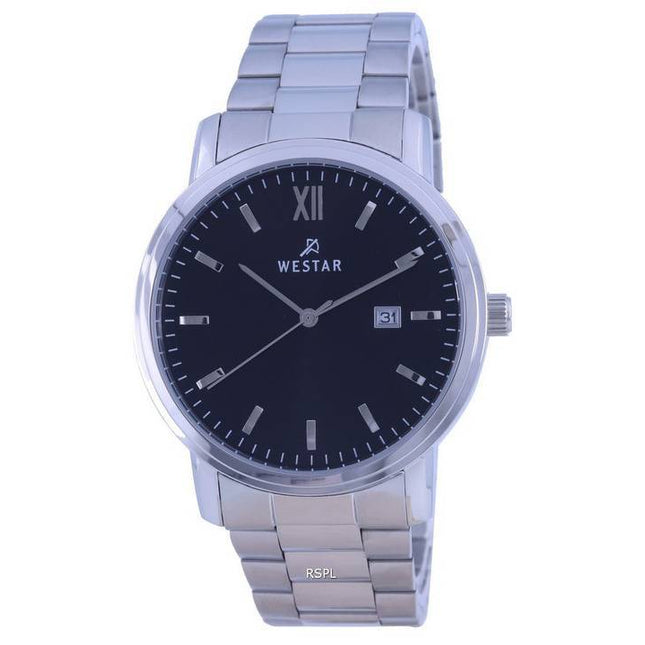 Westar Black Dial Stainless Steel Quartz 50245STN103 Men's Watch