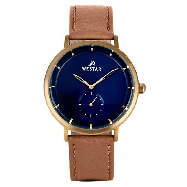 Westar Profile Leather Strap Blue Dial Quartz 50246BZZ184  Men's Watch