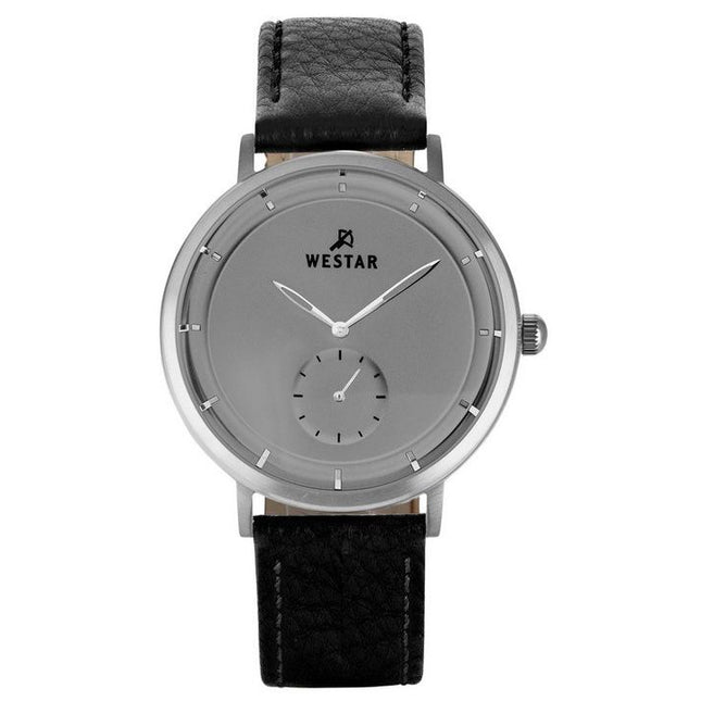 Westar Profile Leather Strap Grey Dial Quartz 50246STN106 Men's Watch