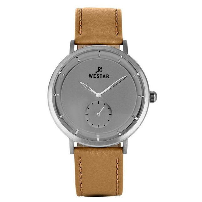 Westar Profile Leather Strap Grey Dial Quartz 50246STN186 Men's Watch