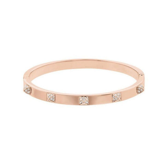 Swarovski Tactic Rose Gold Tone Bangle With White Crystal 5098368 For Women