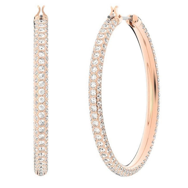 Swarovski Dextera Hoop Rose Gold-Tone Earrings 5383938 For Women